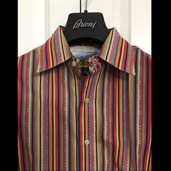 Robert Graham Shirt Mens Button Down Size L - Picture 5 of 8